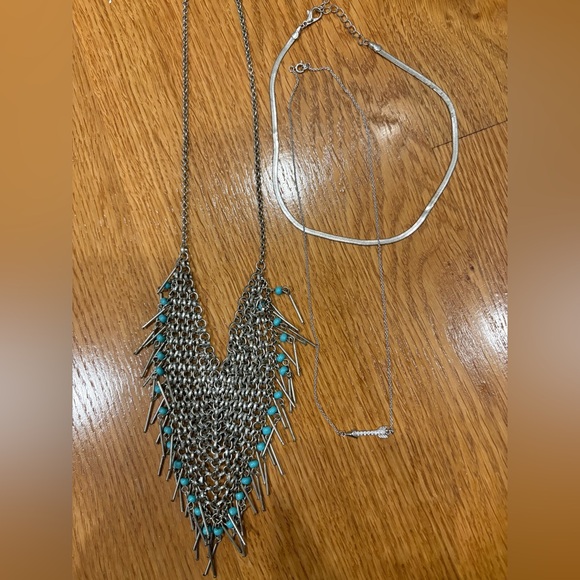 American Eagle Outfitters Jewelry - Silver Statement & Dainty Necklaces! American Eagle, Urban Outfitters, & Target